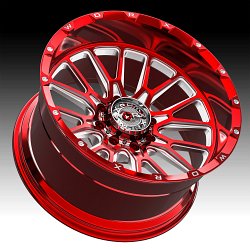 Worx Offroad Forged WF818RT Red Milled Custom Truck Wheels 2